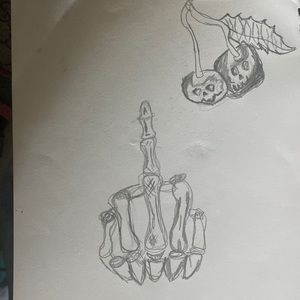 Skeleton, middle finger